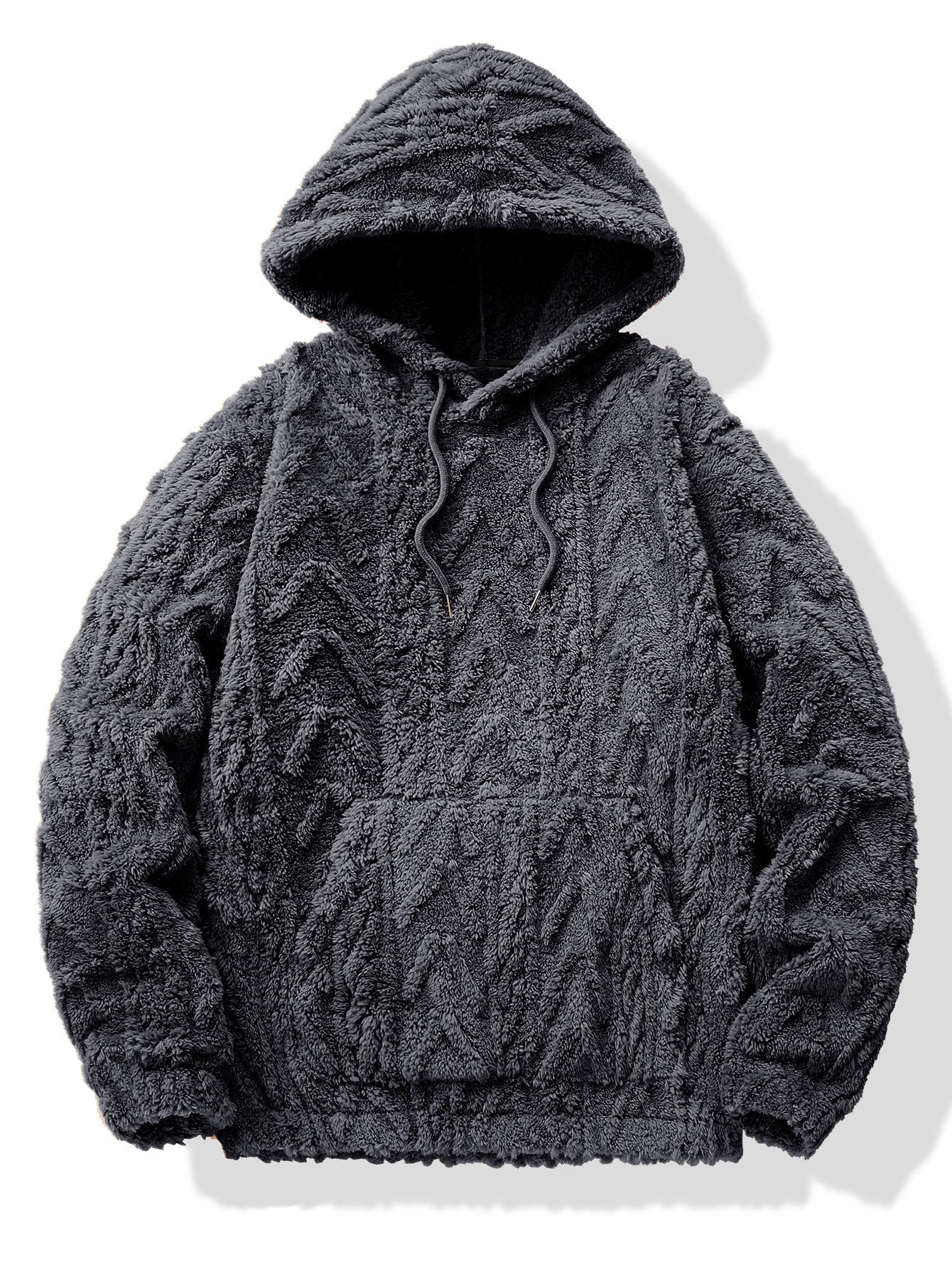 Geometrische Jacquard Teddy Hoodie
