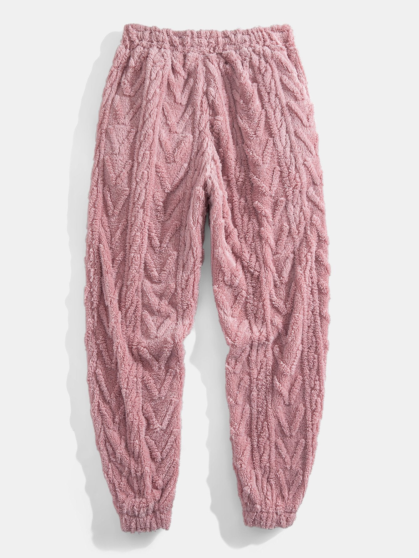 Geometrische Jacquard Teddy Hoodie & Joggingbroek