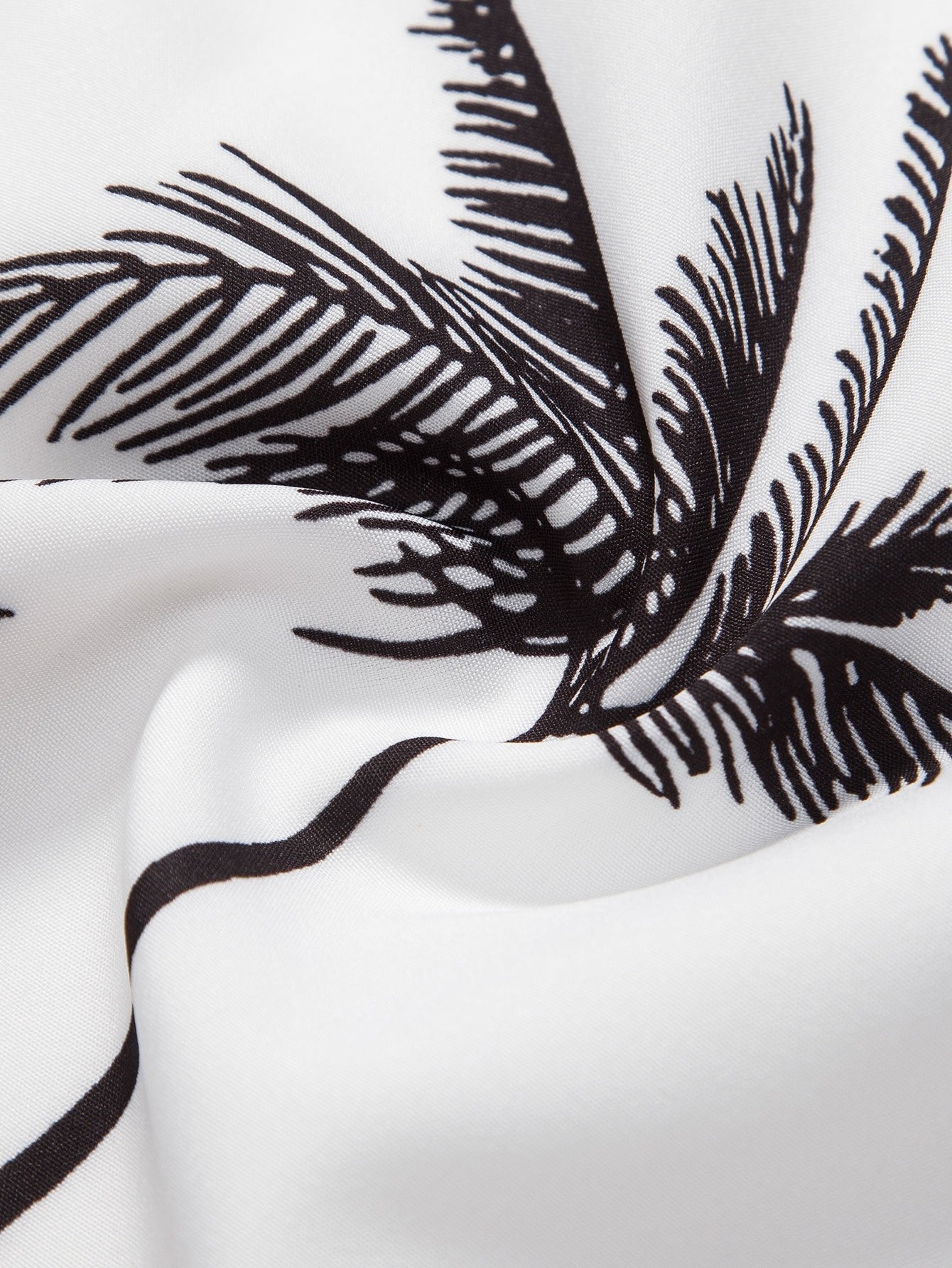Palm Tree Print Button Up Shirt