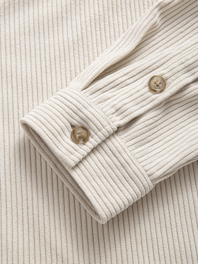 Corduroy Overhemd met Staande Kraag