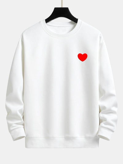 Heart Print Relax Fit Sweatshirt