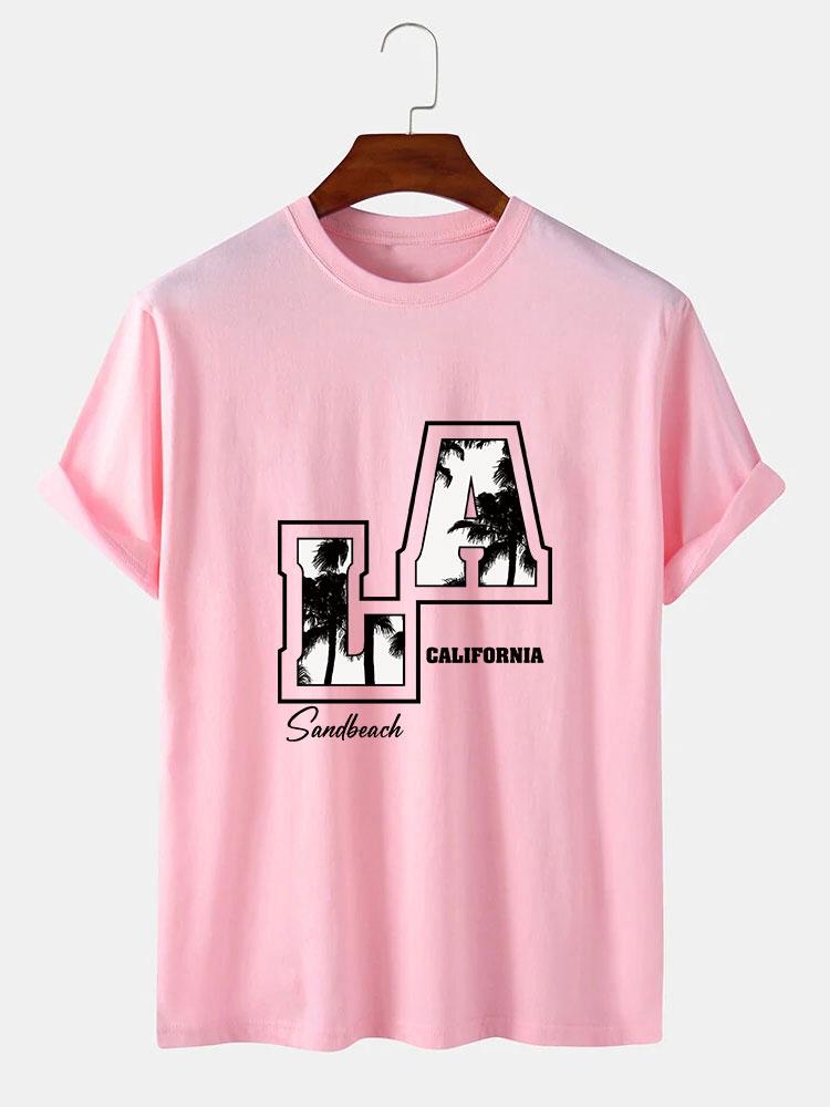 LA Palm Tree Print T-Shirt