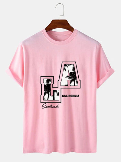 LA Palm Tree Print T-Shirt