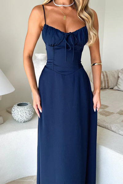 Corina™ | Mouwloze Maxi-jurk met Vetersluiting