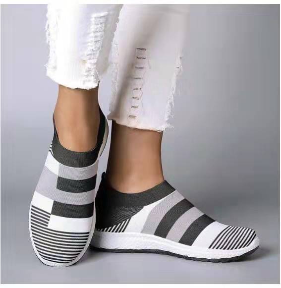 Liveli - Atmungsaktive Plateauschuhe für Damen, Ballenzehen-Korrektur, Schlupfschuhe