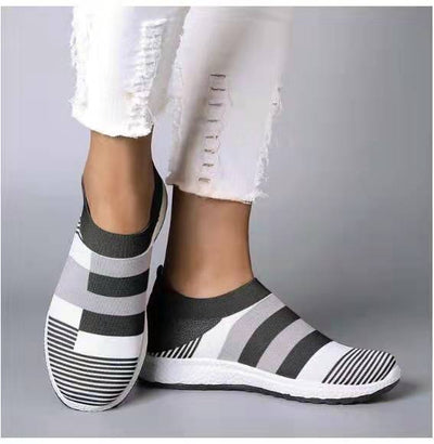 Liveli - Atmungsaktive Plateauschuhe für Damen, Ballenzehen-Korrektur, Schlupfschuhe