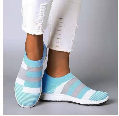 Liveli - Atmungsaktive Plateauschuhe für Damen, Ballenzehen-Korrektur, Schlupfschuhe