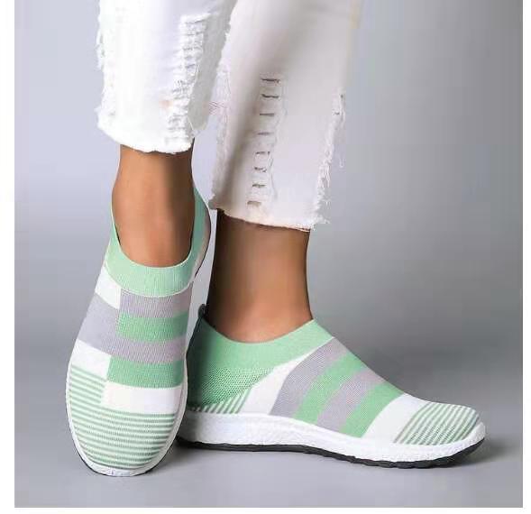 Liveli - Atmungsaktive Plateauschuhe für Damen, Ballenzehen-Korrektur, Schlupfschuhe