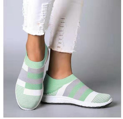 Liveli - Atmungsaktive Plateauschuhe für Damen, Ballenzehen-Korrektur, Schlupfschuhe