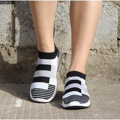 Liveli - Atmungsaktive Plateauschuhe für Damen, Ballenzehen-Korrektur, Schlupfschuhe