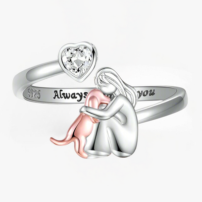 Liveli - Ring with Dog Icon (Pink)