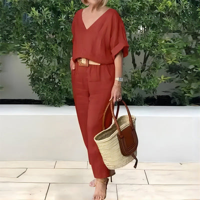 Claire | Luxe Ontspannen Twee-Delige Outfit