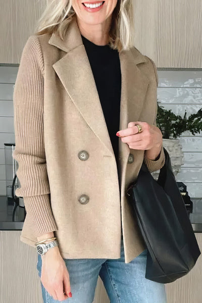 CLAIRE | Cardigan long à manches patchwork, tendance et chic