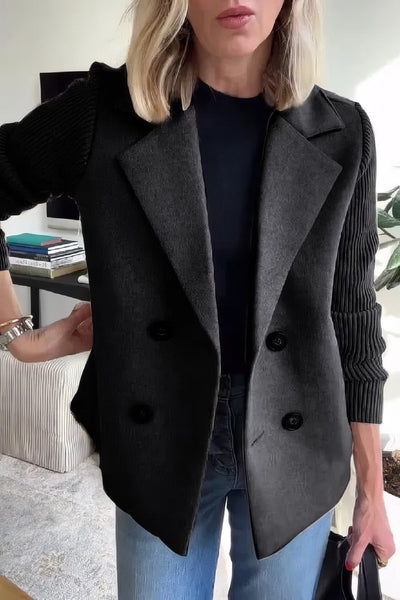 CLAIRE | Cardigan long à manches patchwork, tendance et chic
