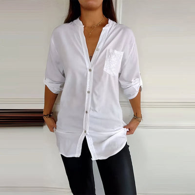 LUCIE | Top Patchwork mit Pailletten, glänzend und elegant